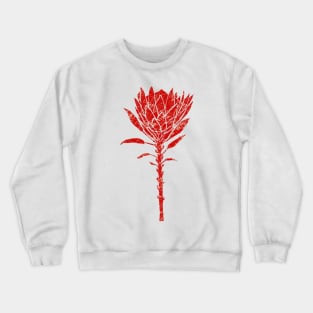 Print flower of protea Crewneck Sweatshirt